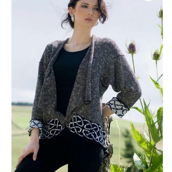 Bill Baber Brora Scottish Handmade Knit Cardigan Jacket Sweater Women’s One Size - Picture 2 of 10